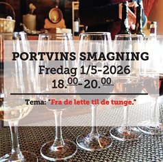 Portvinssmagning fredag d. 1 maj 2026 - slikforvoksne.dk